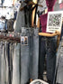 Women Straight Cut Jeans With Removal Suspenders